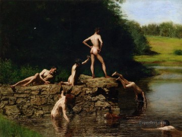 Desnudo Painting - Realismo de natación Thomas Eakins desnudo